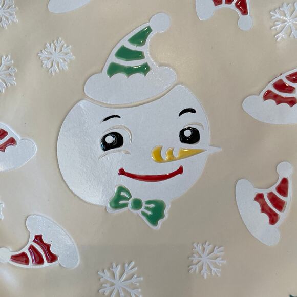 ELI + ANA Christmas VINTAGE SNOWMAN Dinner Plate 11in Set of 4 Ceramic New - Picture 11 of 12